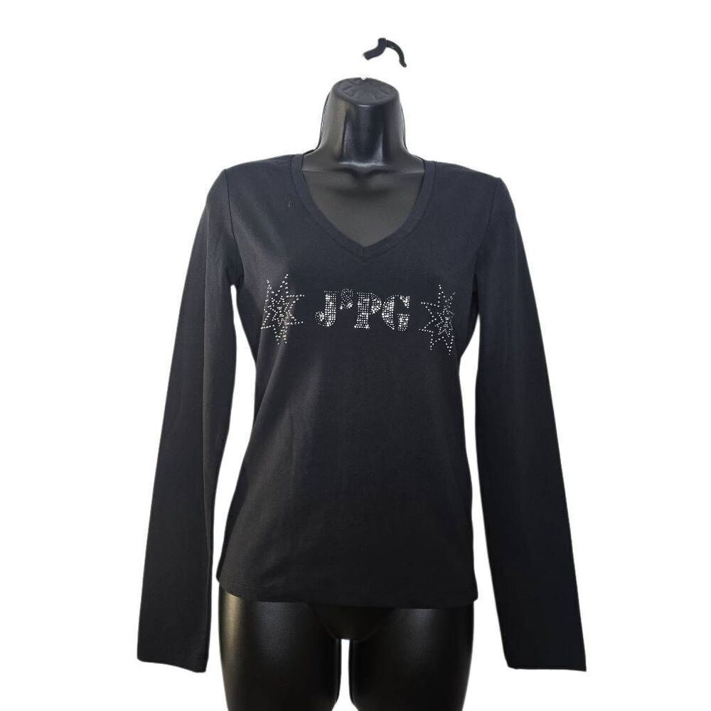 Jean's Paul Gaultier Tee T-shirt Top Size Small Long Sleeve Black